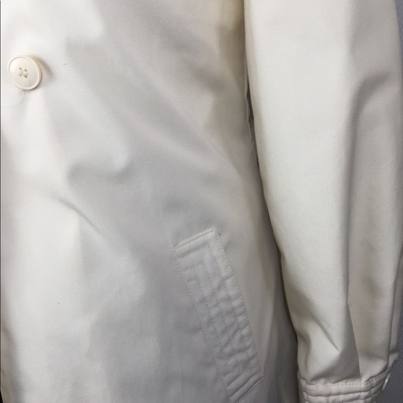 Creamy long lined spring coat by Seaton Hall sz 12 - Picture 4 of 11